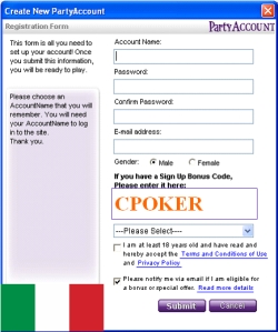 Se lei ha un code bonu l'entra qui